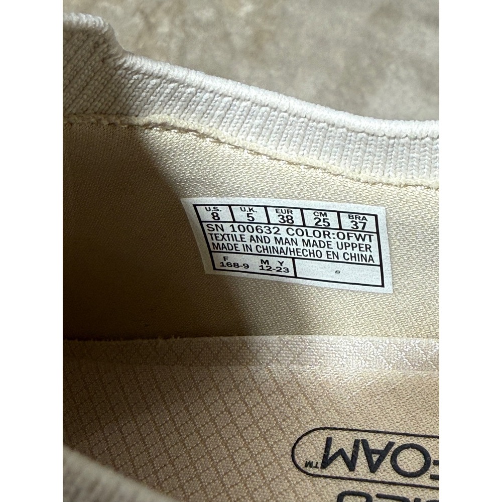 Skechers Air-Cooled Memory Foam Stretch Fit Slip On Sneakers 100632 Off White 8 - Picture 5 of 6